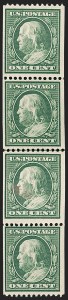Sale 1206, Lot 416, 1910-13 Washington-Franklin Issue (Scott 374-396)