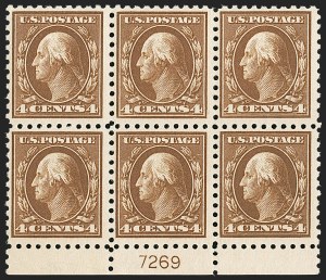 Sale 1206, Lot 456, 1913-15 Washington-Franklin Issues (Scott 424-461), 4c Brown (427) Sale 1206, Lot 456, 1913-15 Washington-Franklin Issues (Scott 424-461)