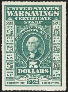 Sale 1206, Lot 866, Savings Stamps