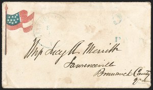 Sale 1206, Lot 984, Confederate States: Uses of U.S. Stamps, Handstamped Paids