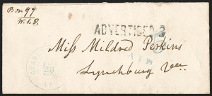 Sale 1206, Lot 986, Confederate States: Uses of U.S. Stamps, Handstamped Paids