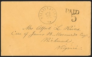 Sale 1206, Lot 990, Confederate States: Uses of U.S. Stamps, Handstamped Paids