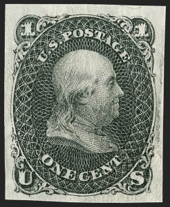 Sale 1209, Lot 1014, Essays, Proofs and Specimens: 1845 thru 1869 Issues