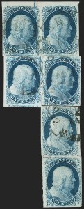 Sale 1209, Lot 1096, 1851-56 Issue (Scott 5-17)