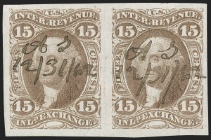 Sale 1209, Lot 1471, Revenues: First Issue Imperforate (R1a-R76a)