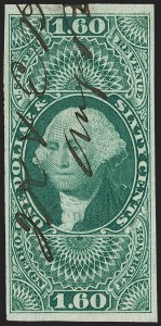 Sale 1209, Lot 1488, Revenues: First Issue Imperforate, cont. (R77a-R102a)