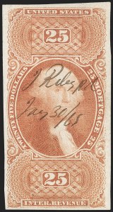 Sale 1209, Lot 1512, Revenues: First Issue Imperforate, cont. (R77a-R102a)