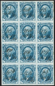 Sale 1209, Lot 1520, Revenues: First Issue Imperforate Multiples