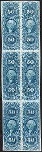 Sale 1209, Lot 1530, Revenues: First Issue Imperforate Multiples
