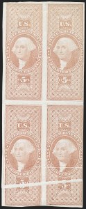 Sale 1209, Lot 1534, Revenues: First Issue Imperforate Multiples