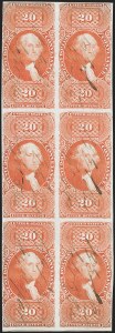 Sale 1209, Lot 1537, Revenues: First Issue Imperforate Multiples
