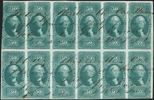 Sale 1209, Lot 1538, Revenues: First Issue Imperforate Multiples