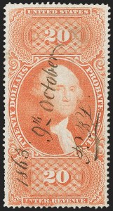 Sale 1209, Lot 1574, Revenues: First Issue Perforated