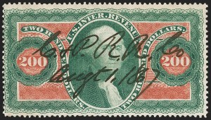 Sale 1209, Lot 1576, Revenues: First Issue Perforated