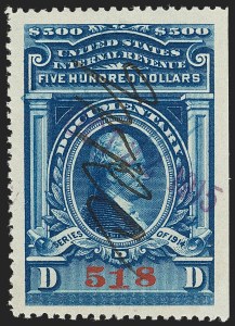 Sale 1209, Lot 1605, Revenues: Third Issue thru Documentary