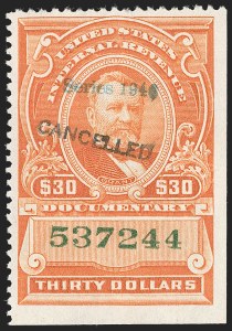 Sale 1209, Lot 1606, Revenues: Third Issue thru Documentary