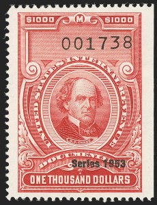 Sale 1209, Lot 1613, Revenues: Third Issue thru Documentary