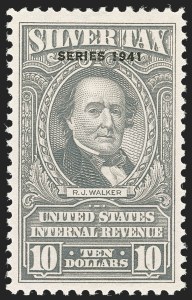 Sale 1209, Lot 1643, Revenues: Silver Tax thru Narcotics