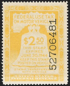 Sale 1209, Lot 1655, Revenues: Motor Vehicle, Trailer Permit