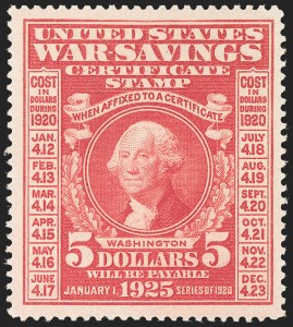 Sale 1209, Lot 1670, Savings Stamps