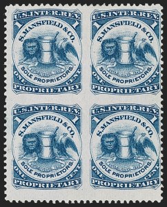 Sale 1212, Lot 529, Private Die Medicine Stamps: M thru R