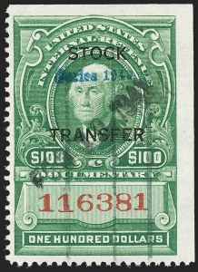 Sale 1217, Lot 1461, Revenues - Proprietary, Stock Transfer