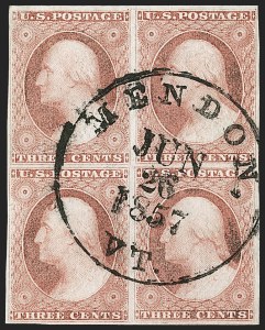 Sale 1217, Lot 521, 3c 1851-57 Issues - Imprint Positions