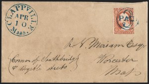 Sale 1217, Lot 576, 3c 1851-57 Issues - Unusual Postal Markings and Cancels