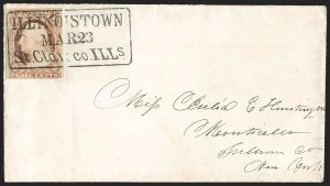 Sale 1217, Lot 579, 3c 1851-57 Issues - Unusual Postal Markings and Cancels