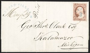 Sale 1217, Lot 581, 3c 1851-57 Issues - Unusual Postal Markings and Cancels