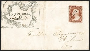 Sale 1217, Lot 583, 3c 1851-57 Issues - Unusual Postal Markings and Cancels