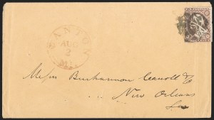 Sale 1217, Lot 584, 3c 1851-57 Issues - Unusual Postal Markings and Cancels