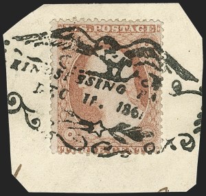 Sale 1217, Lot 587, 3c 1851-57 Issues - Unusual Postal Markings and Cancels