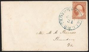 Sale 1217, Lot 596, 3c 1851-57 Issues - Railroads and Waterways