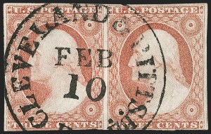 Sale 1217, Lot 599, 3c 1851-57 Issues - Railroads and Waterways