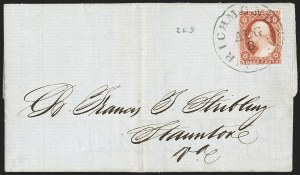 Sale 1217, Lot 601, 3c 1851-57 Issues - Railroads and Waterways