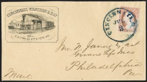 Sale 1217, Lot 603, 3c 1851-57 Issues - Railroads and Waterways