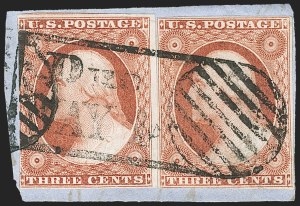 Sale 1217, Lot 605, 3c 1851-57 Issues - Railroads and Waterways