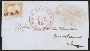 Sale 1217, Lot 607, 3c 1851-57 Issues - Railroads and Waterways