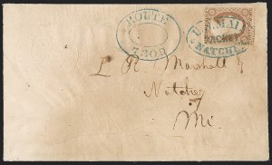 Sale 1217, Lot 609, 3c 1851-57 Issues - Railroads and Waterways