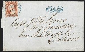 Sale 1217, Lot 612, 3c 1851-57 Issues - Railroads and Waterways