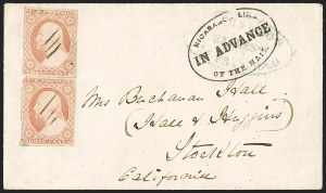 Sale 1217, Lot 621, 3c 1851-57 Issues - Carriers, Locals and Western Mails