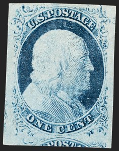 Sale 1217, Lot 701, 1c 1851-56 Issue (Scott 6-9)