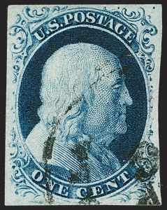 Sale 1217, Lot 708, 1c 1851-56 Issue (Scott 6-9)