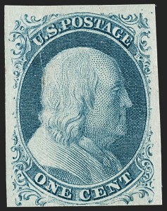 Sale 1217, Lot 717, 1c 1851-56 Issue (Scott 6-9)