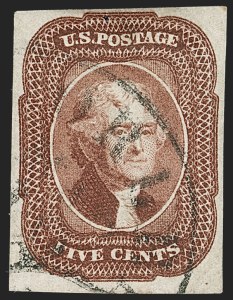 Sale 1217, Lot 725, 3c-12c 1851-56 Issue (Scott 10-17)