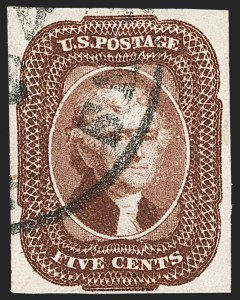 Sale 1217, Lot 726, 3c-12c 1851-56 Issue (Scott 10-17)