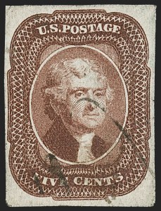 Sale 1217, Lot 729, 3c-12c 1851-56 Issue (Scott 10-17)