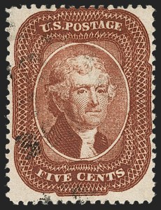 Sale 1217, Lot 768, 5c 1857-60 Issue (Scott 27-30A)