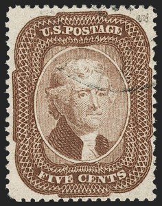 Sale 1217, Lot 771, 5c 1857-60 Issue (Scott 27-30A)